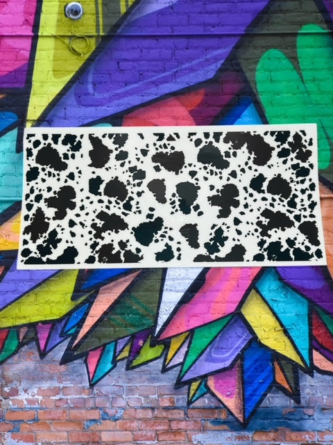 204. Cow Print Black and Brown Small Scale UVDTF