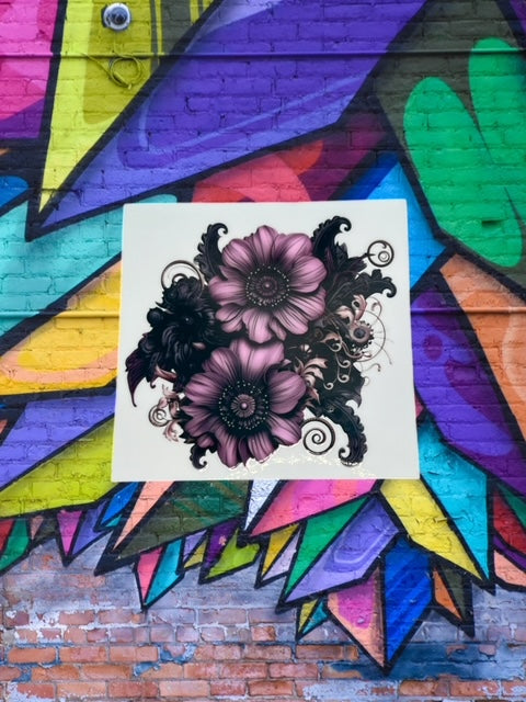 214. Steampunk Purple Floral