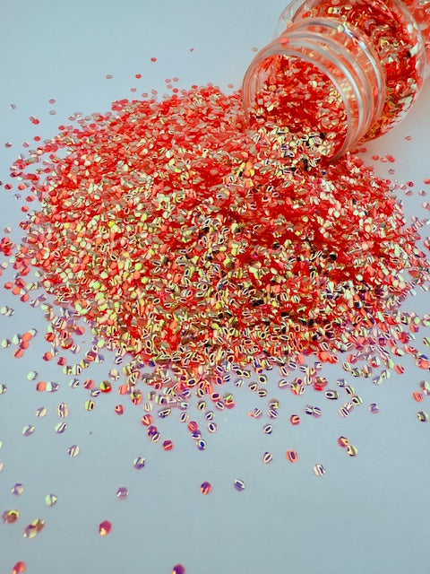 Bubble Glitter 15- Coral Chunky Bubble Glitter 10-8