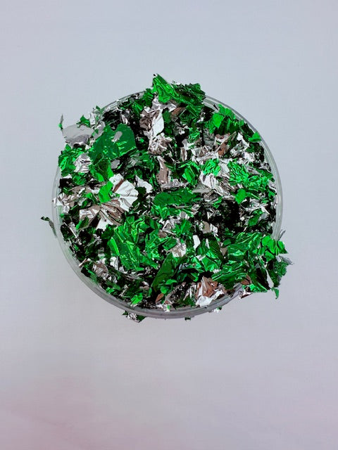 Foil Flakes- Green and Silver