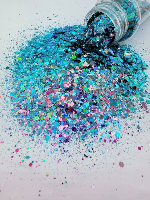 Cowgirl- Teal Purple Custom Mixed Color Shift Chunky Glitter 5-7