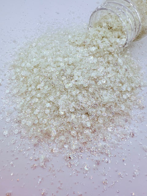 White Ice- Sparkling White Chunky Mixed Glitter 10-7