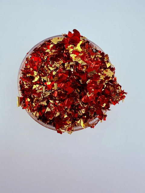 Foil Flakes- Red and Gold