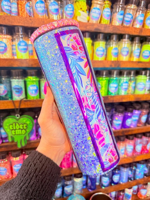 30OZ SKINNY- RHINESTONE LID TUMBLER