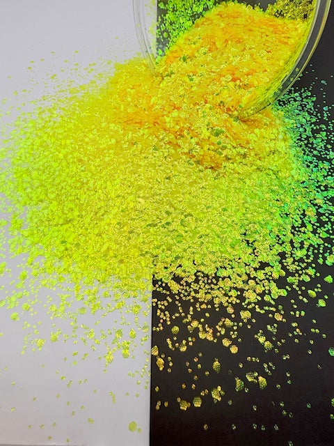 Sunday 2- Neon Yellow Color Shift Textured Chunky Glitter 14-4