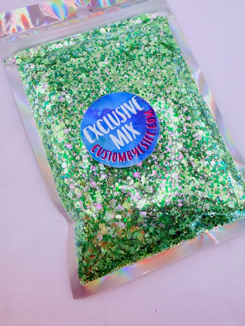 GREEN EXCLUSIVE CHUNKY MIXED GLITTER