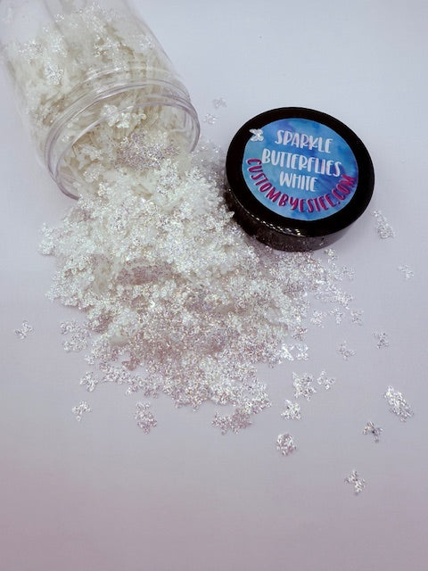 Sparkle Butterflies- WHITE