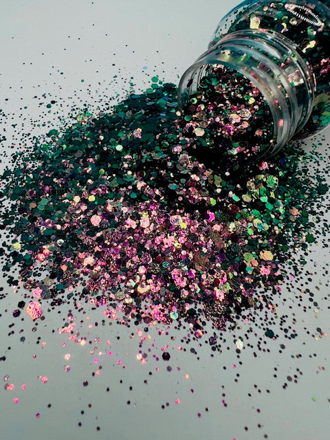 Many Faced God - Pink Green Purple Color Shift Mixed Glitter 3-10
