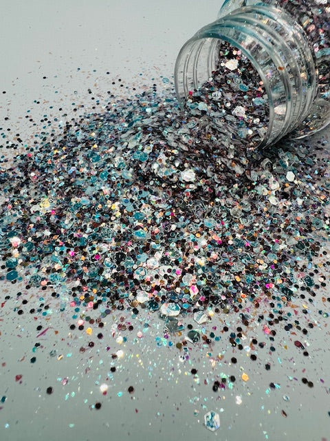 Crushed Seashells - Custom Mixed Iridescent Mirrored Color Shift Glitter 3-1