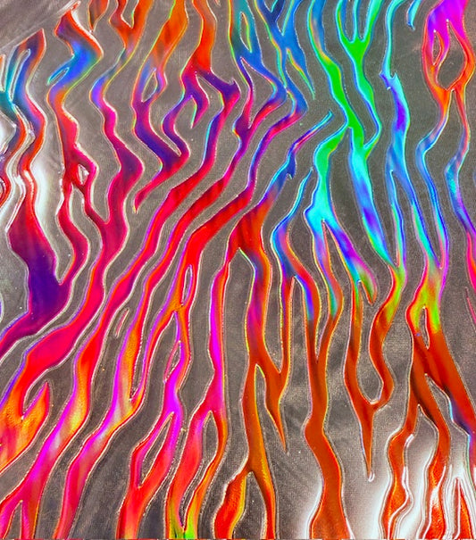B19. ELEMENT SHEET- HOLOGRAPHIC Rainbow  Zebra Stripes