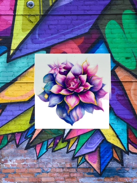 219. Pink Purple Floral Decal