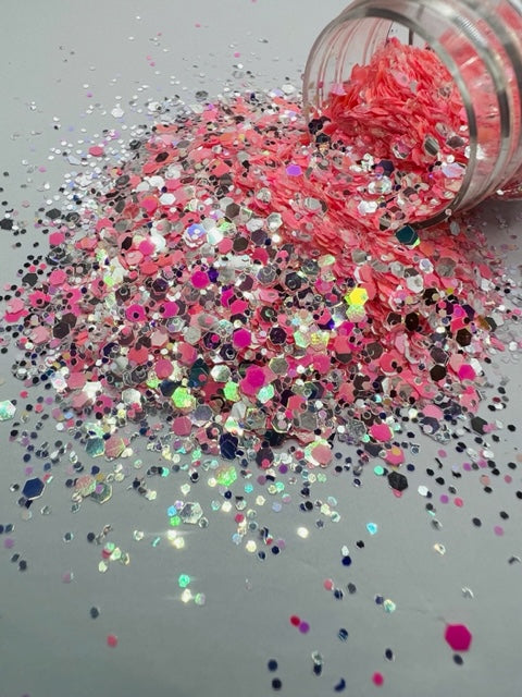 Glitterally- Pink Mirror Color Shift Mixed glitter 2-1