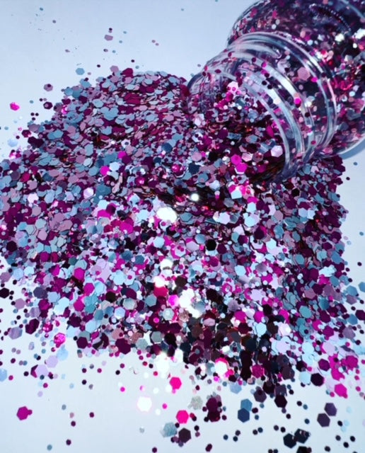 Jolene- Pink Silver Chunky Mixed Glitter 1-5