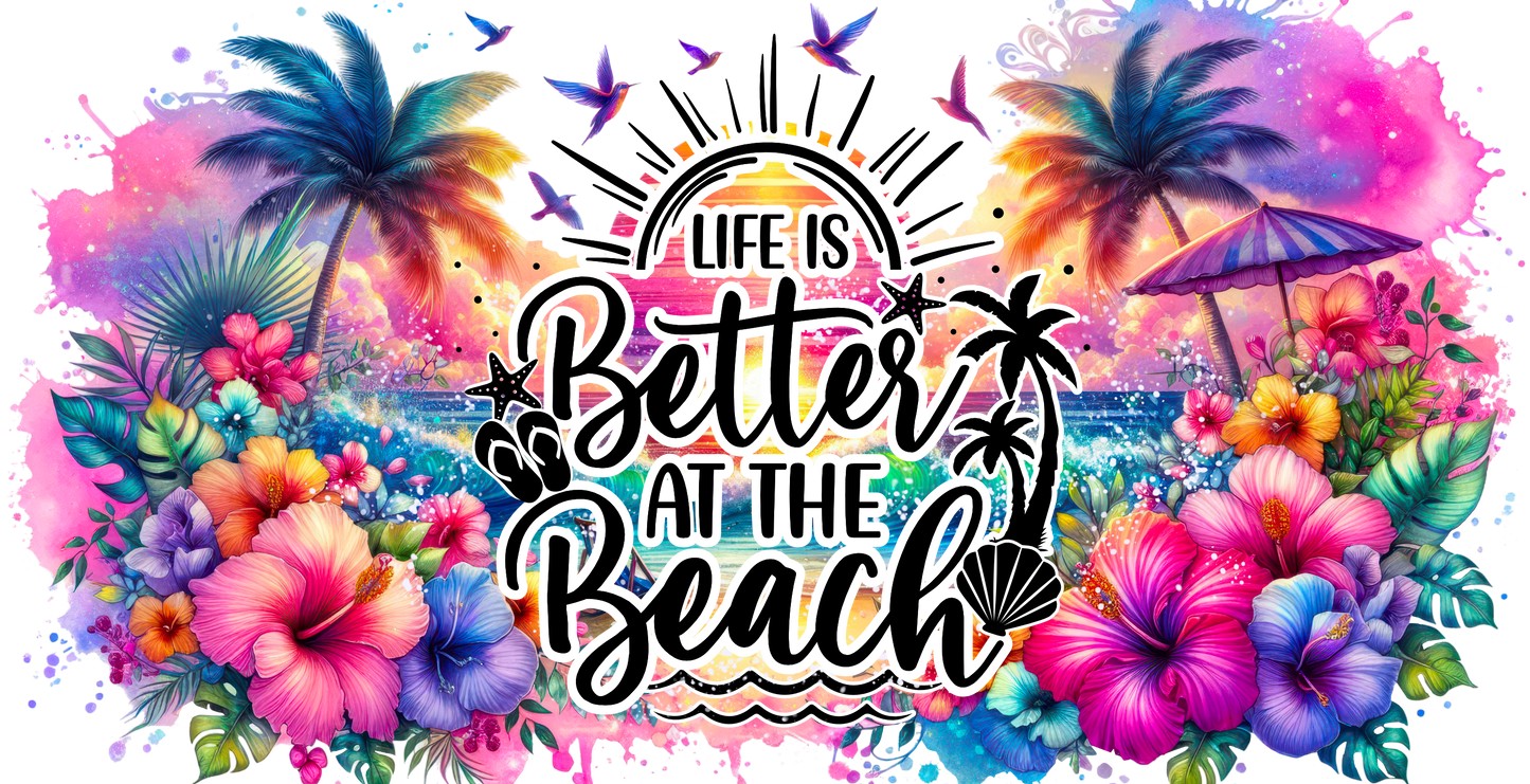 299. Neon Life Is Better At The Beach UVDTF