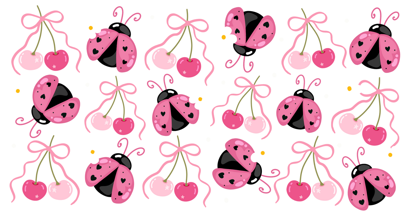551. Lady Bug Bows and Cherries UVDTF