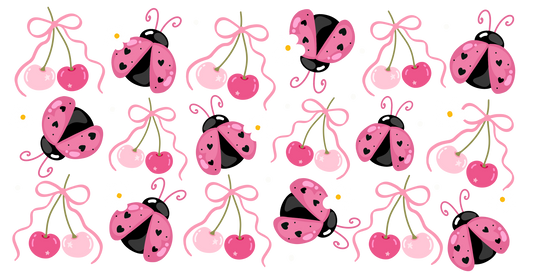 551. Lady Bug Bows and Cherries UVDTF