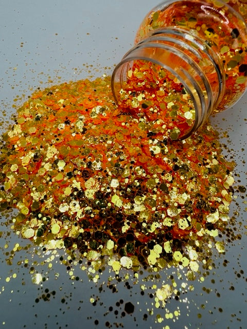 Manderin Dream - Orange Chrome Chunky Mixed Glitter 4-7