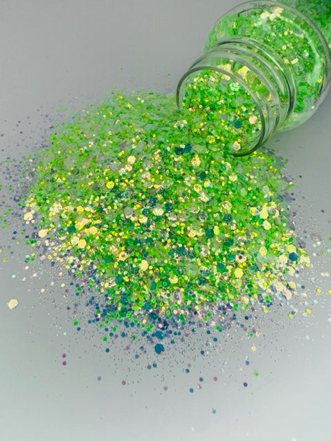 Margaritaville- Neon Green Glow Glitter 3-6