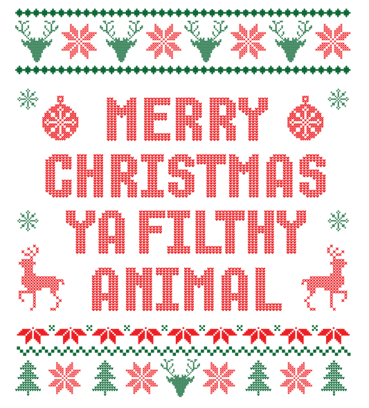 TT. Merry Christmas Ya Filthy Animal Decal