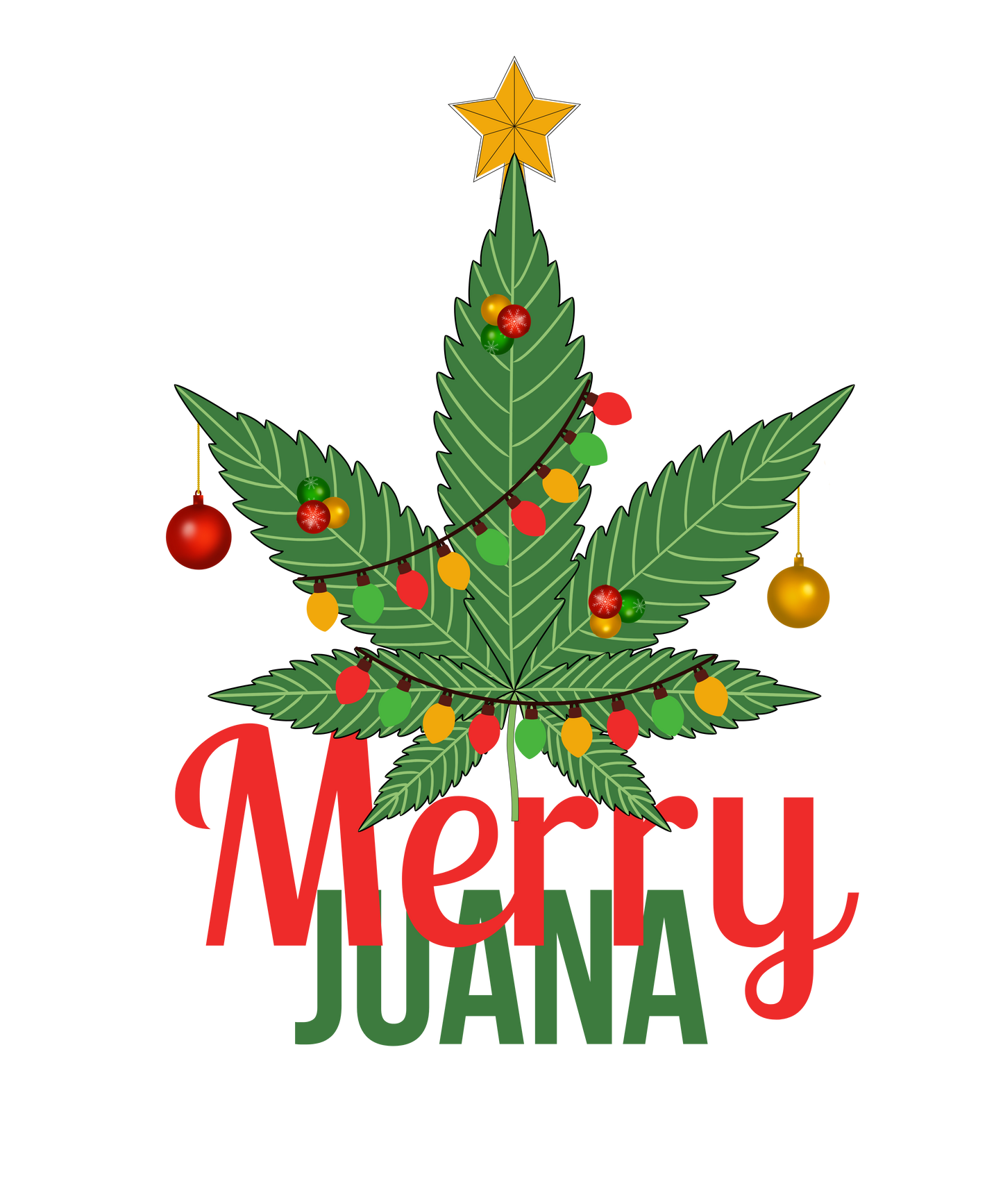 C. Merry Juana 420 Christmas Decal