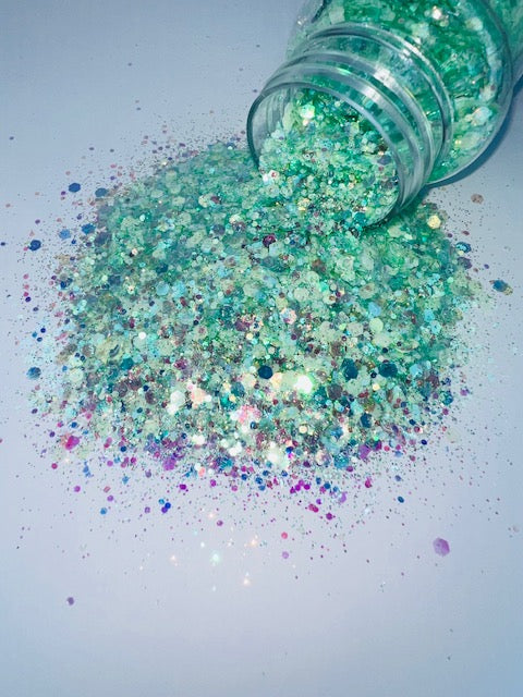 Mojito Mama- Green Color Shift Glow Glitter 3-8