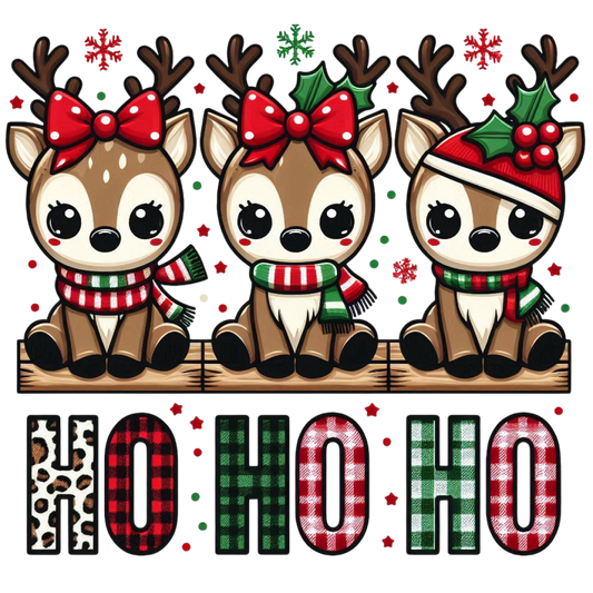 Z. Ho Ho Ho Cutie Reindeer Decal