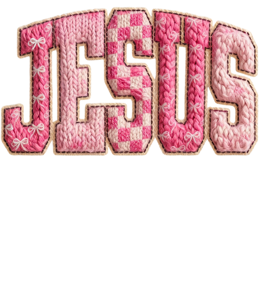 215. Jesus Embroidered Yarn Decal LARGE