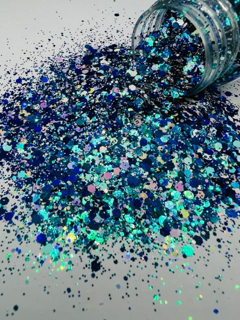The North Pole - Custom Mixed Blue White Color Shift Glitter