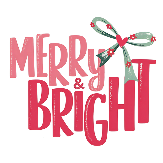 UU. HOLOGRAPHIC Merry & Bright Decal
