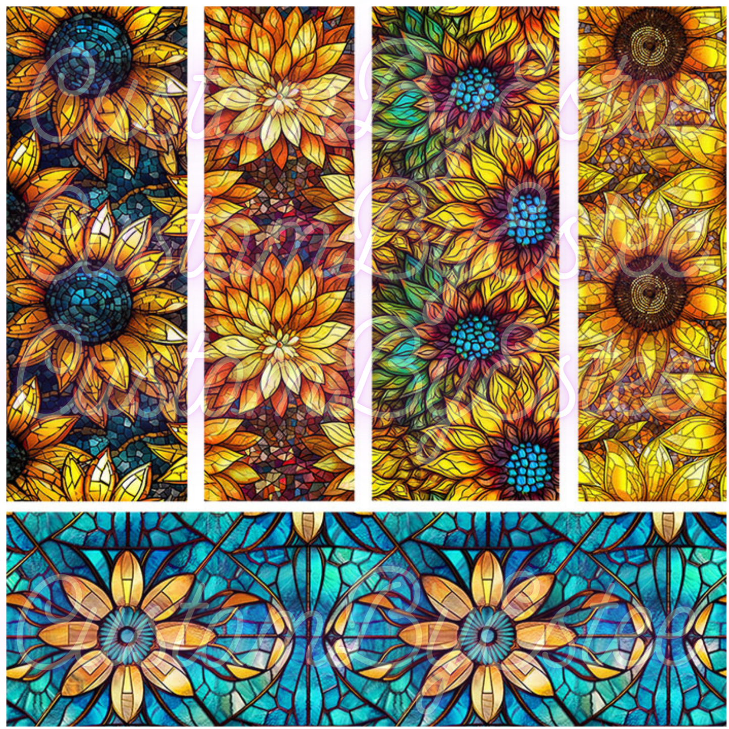 B. ELEMENT SHEET- Sunflower Stained Glass