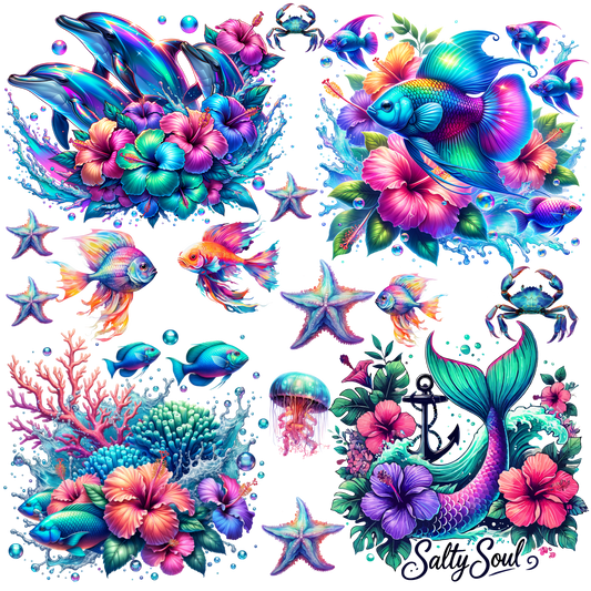 B. ELEMENT SHEET- Neon Ocean