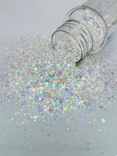 Wonderwall- White Pink Yellow Mixed Color Shift Glitter 2-10