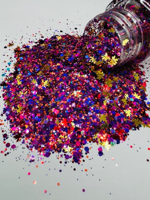 Boujie Fall - Mixed Color Shift Leaf Glitter 2-5