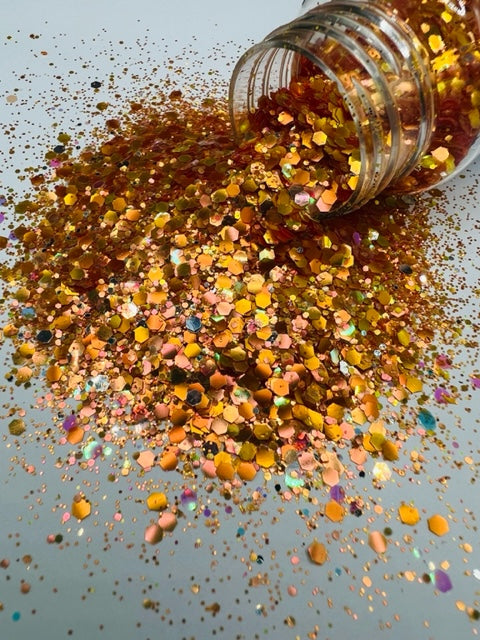 Candy Corn - Custom Mixed Metallic Orange Glitter 2-5