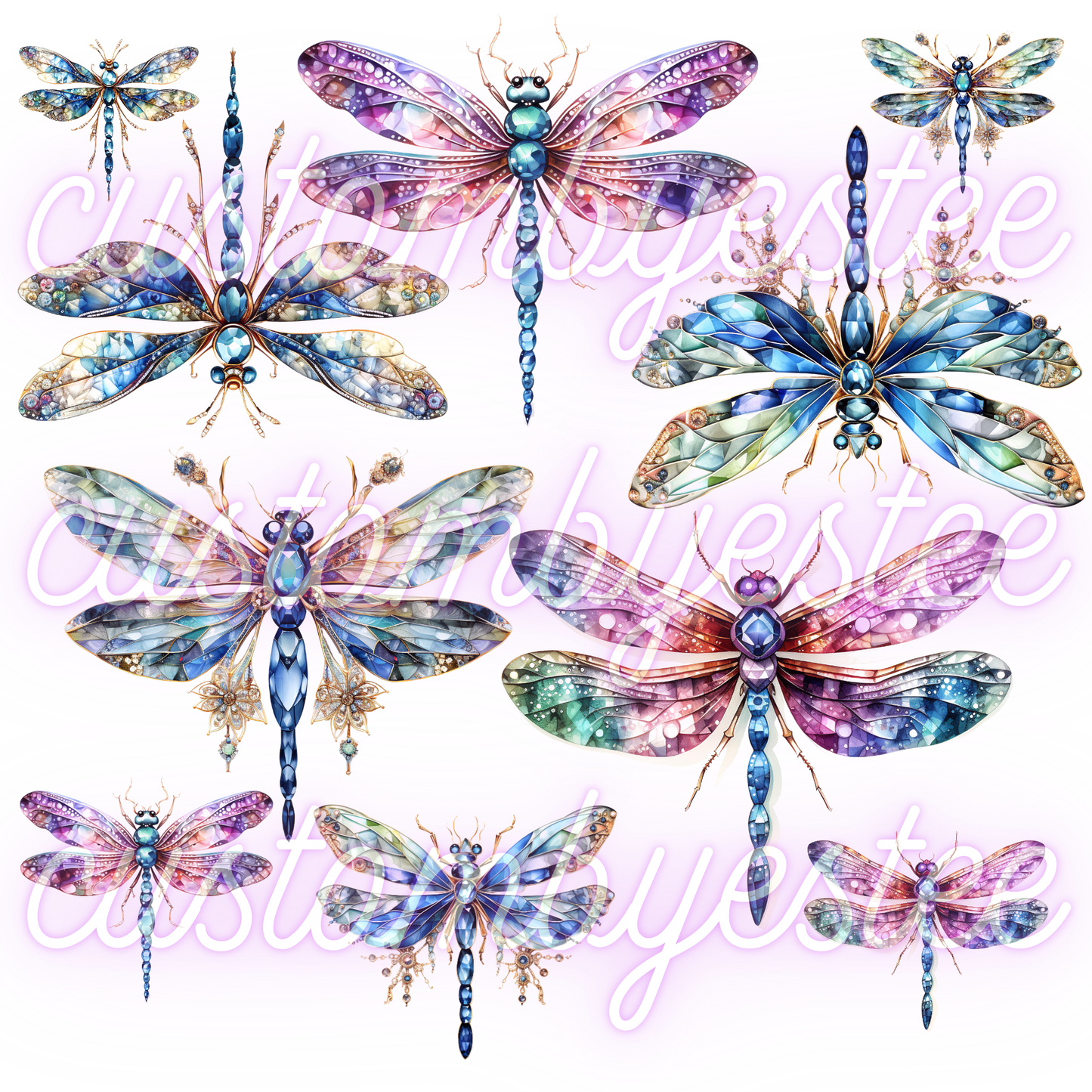 C24. ELEMEMNT SHEET- Rustic Jeweled Dragonflies