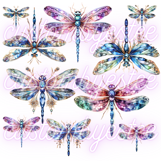 C24. ELEMEMNT SHEET- Rustic Jeweled Dragonflies