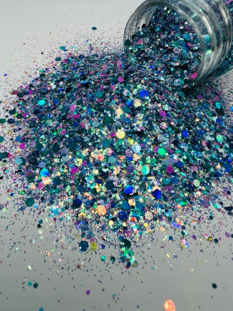 Evil Siren - Blue Pink Custom Mixed Glitter 2-2