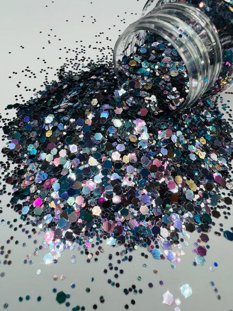 Gothic Rainbow- Muted Rainbow Metallic Glitter 1-8