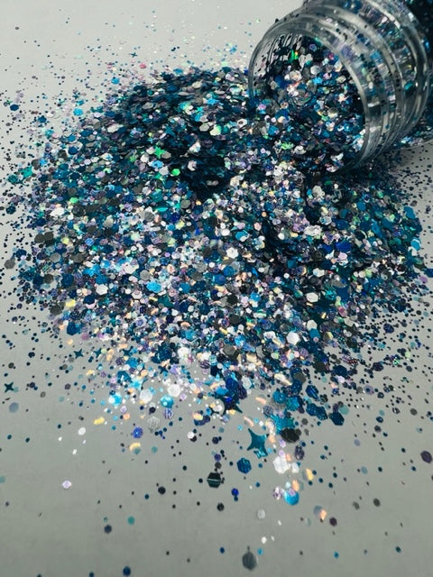 Kendrick- Textured Holographic Mixed Star Glitter 2-8