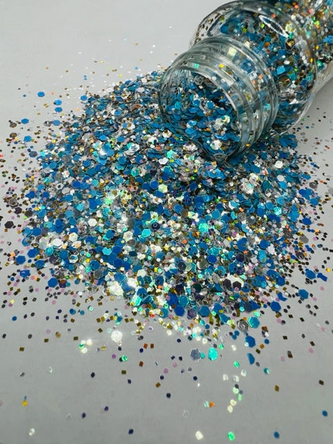 Mad World- Blue Mirror Gold Custom Mixed Glitter 2-2