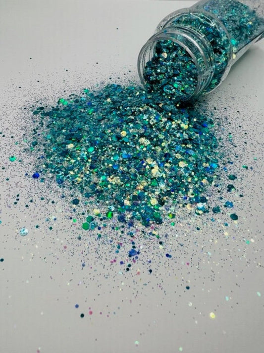 Oceanic Diamonds - Blue Teal Custom Mixed Glitter 3-6