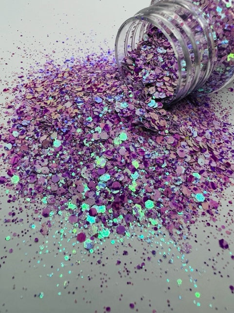 Panhandle Purple - Purple Yellow Color Shift Mosaic Glitter 3-10