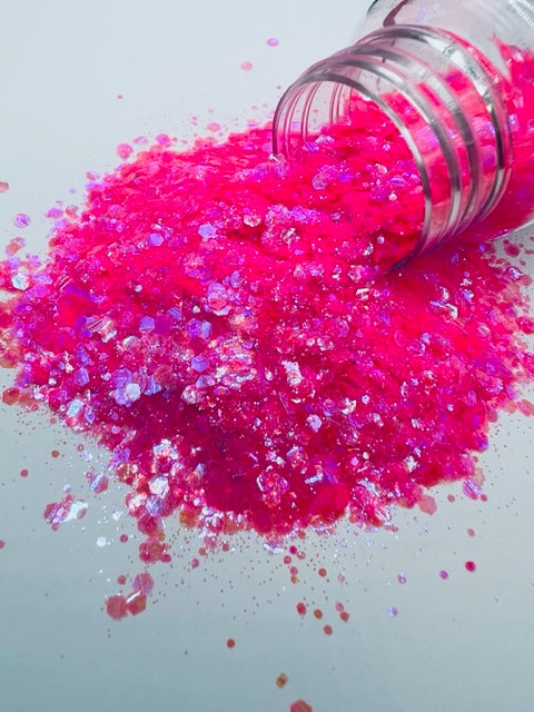 Pinky Swear- Hot Pink Mixed Glitter 2-10