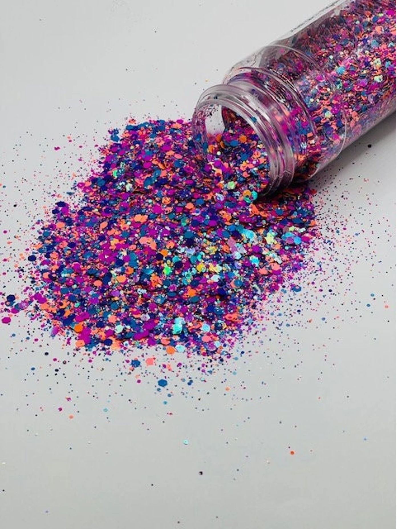 Punk Rock Princess- Pink, Orange, Blue and Purple Custom Mixed Glitter 1-7