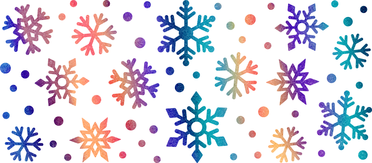DD. Multicolor Snowflake UVDTF