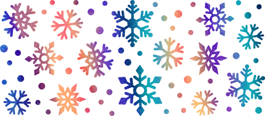 DD. Multicolor Snowflake UVDTF