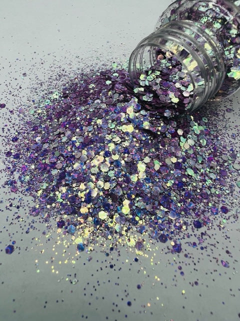 Symphony- Mixed Purple Holographic Glitter 2-8