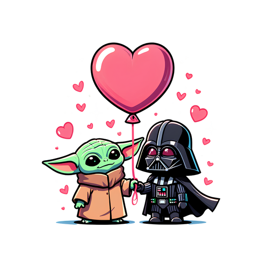 304. Baby Yoda and Darth Love Decal
